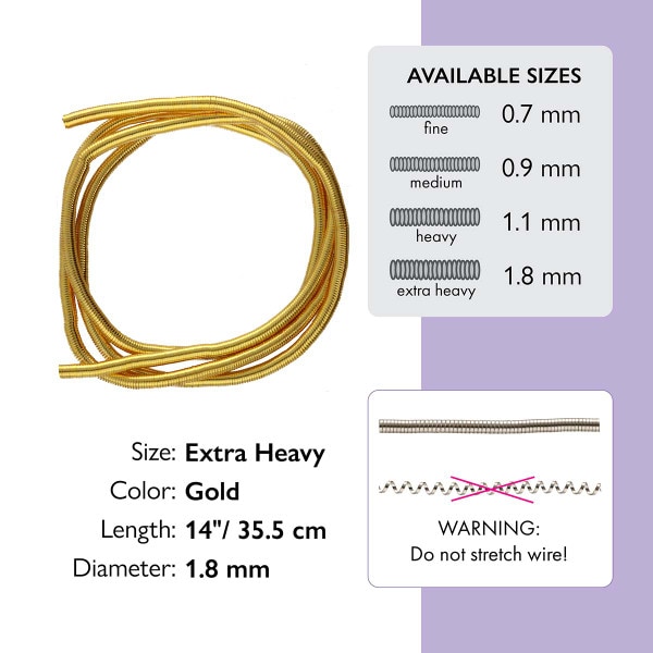 French Wire - Gold Heavy French Wire - Gold Heavy