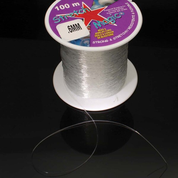 Stretch Magisch Elastisch Koord 0.6mm Duidelijke 25 Meter Spoel