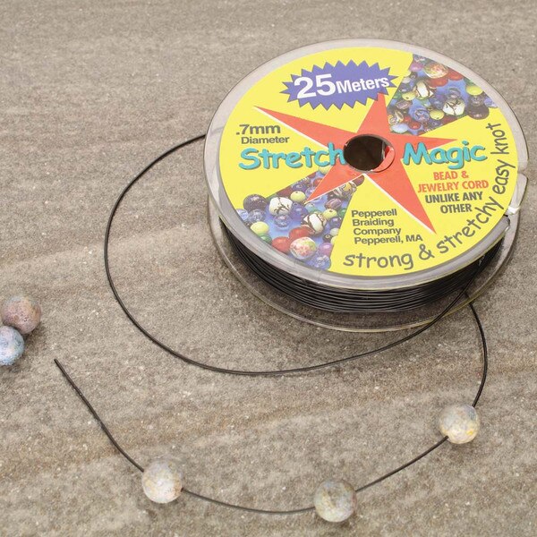 Griffin .7mm Transparent Elastic Cord For Jewelry Making - 25 Meter Roll For Bracelets & Stretchable Designs