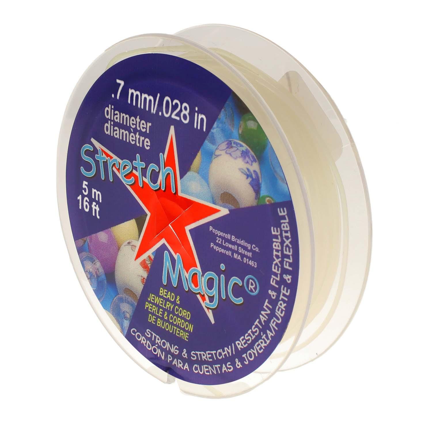 Griffin .7mm Transparent Elastic Cord For Jewelry Making - 25 Meter Roll For Bracelets & Stretchable Designs