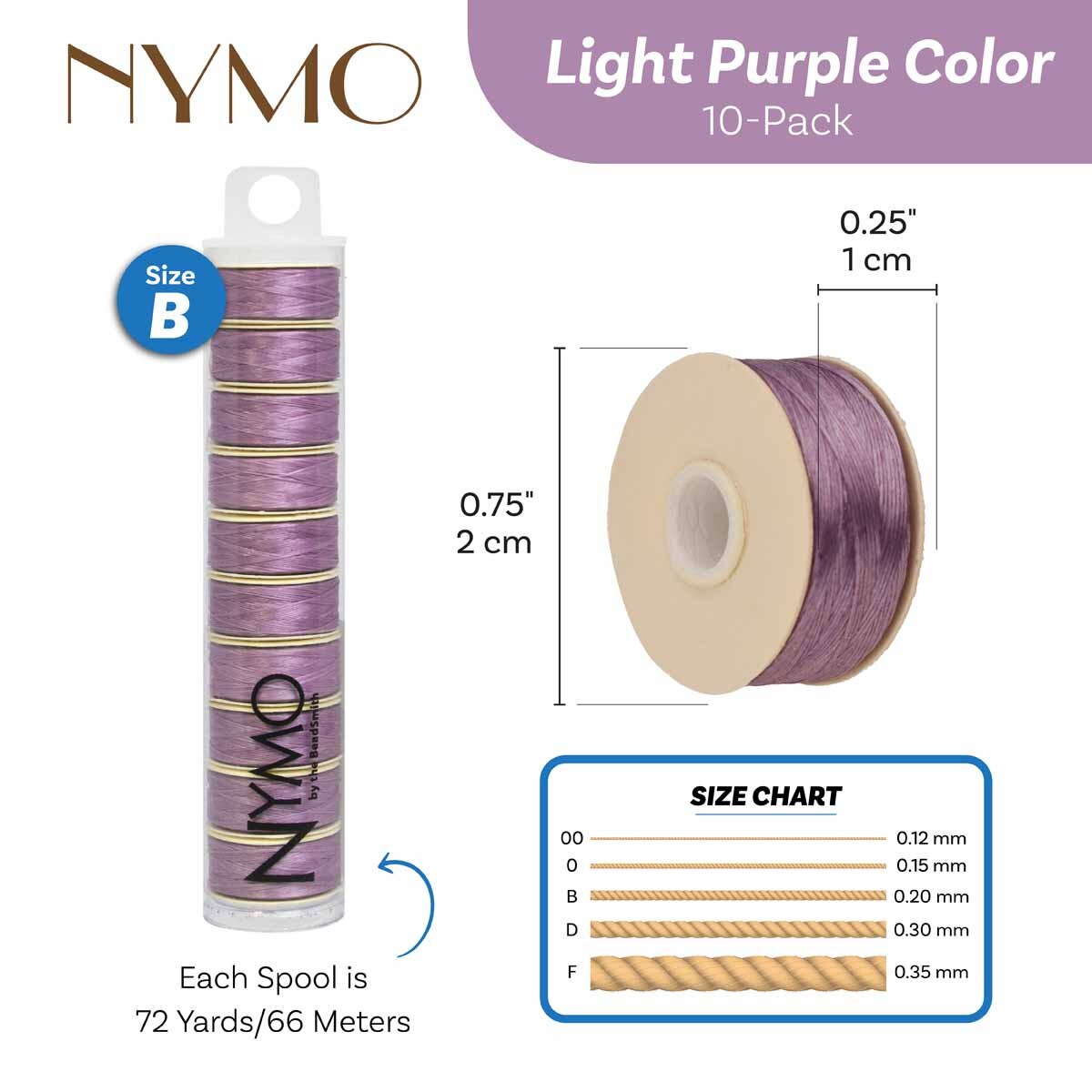 Lt Ppl NYMO BOBBIN B LT PPL 10/TB