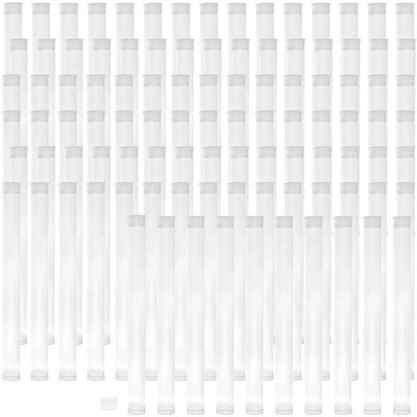 TUBE PLASTIC RND W/FLAT CAP 6 X 9/16 100/BG