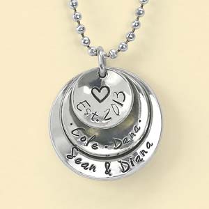 stamped pendant